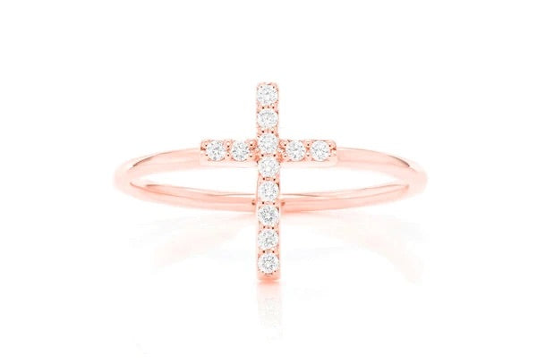 Cross ring ~0.10ctw