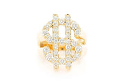 Dollars sign ring ~1.75ctw