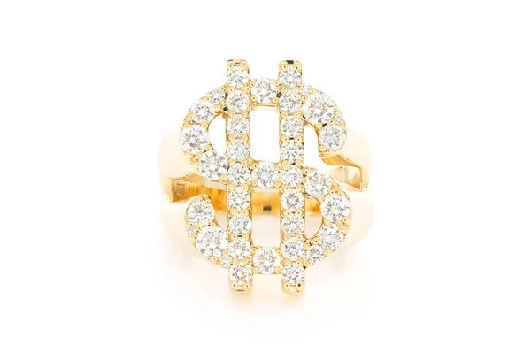 Dollars sign ring ~1.75ctw