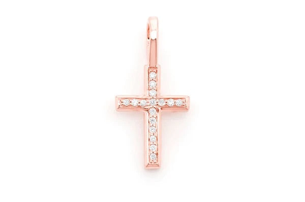 Cross pendant #1 ~0.05ctw