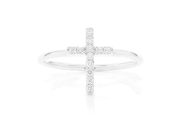 Cross ring ~0.10ctw