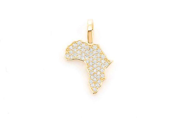 Africa pendant ~0.25ctw