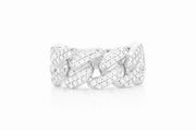 Iced Cuban ring ~0.85ctw