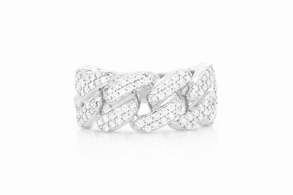 Iced Cuban ring ~0.85ctw