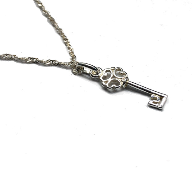 21st Key pendant necklace
