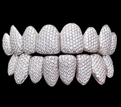 8Top 8bottom Diamond Grillz