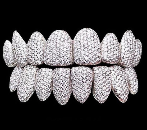 8Top 8bottom Diamond Grillz
