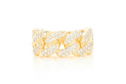 Iced Cuban ring ~0.85ctw