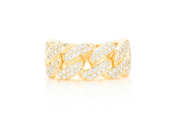 Iced Cuban ring ~0.85ctw