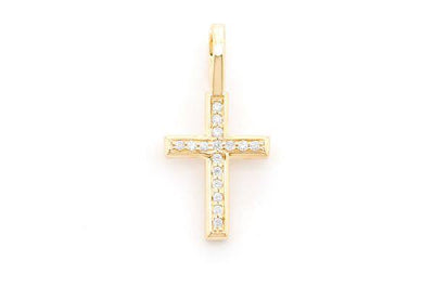 Cross pendant #1 ~0.05ctw
