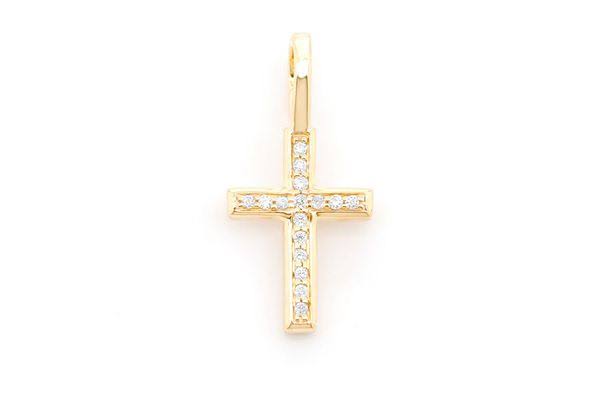 Cross pendant #1 ~0.05ctw